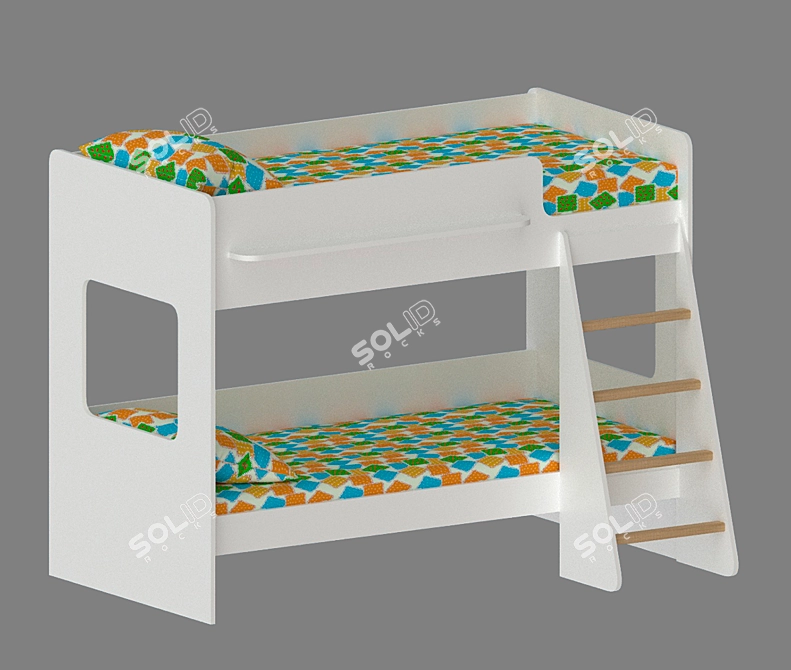 Elevate Sleep: Kids Bunk Bed 3D model image 2