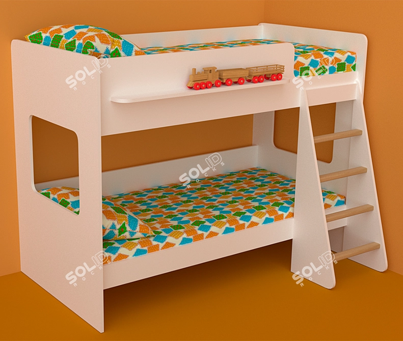 Elevate Sleep: Kids Bunk Bed 3D model image 3