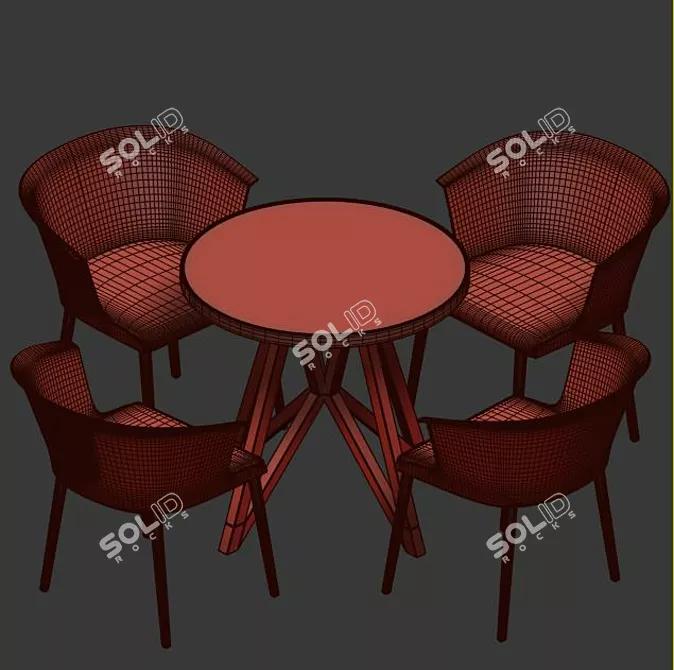 4union Dining Set: Modern Style and Premium Quality 3D model image 2