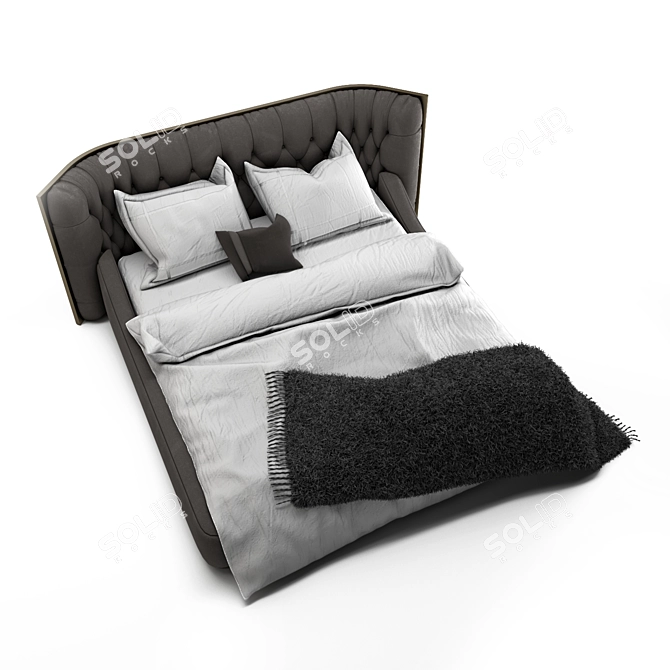 Modern Bed with 3D Visualization 3D model image 3