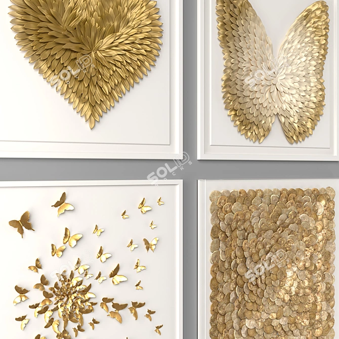 Restoration Hardware Wall Decor Set 3D model image 3