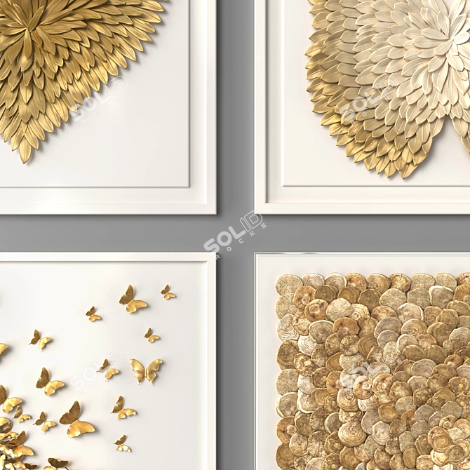 Restoration Hardware Wall Decor Set 3D model image 4