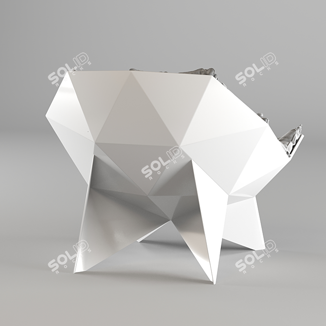 Geometry Luxe Chair 3D model image 3