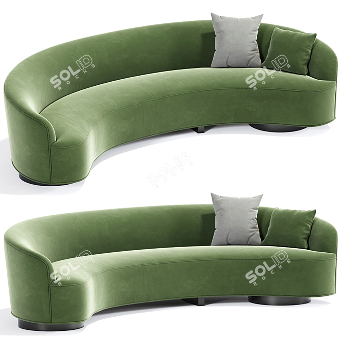 Vladimir Kagan Sloane Sofa: Timeless Elegance 3D model image 2
