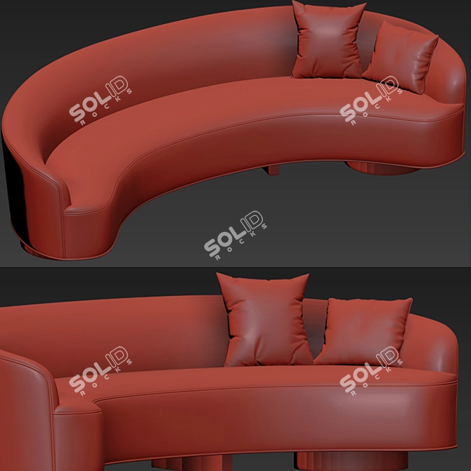 Vladimir Kagan Sloane Sofa: Timeless Elegance 3D model image 3