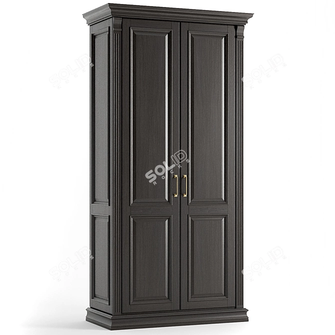 Gothic 2-Door Rimar Wardrobe 3D model image 1