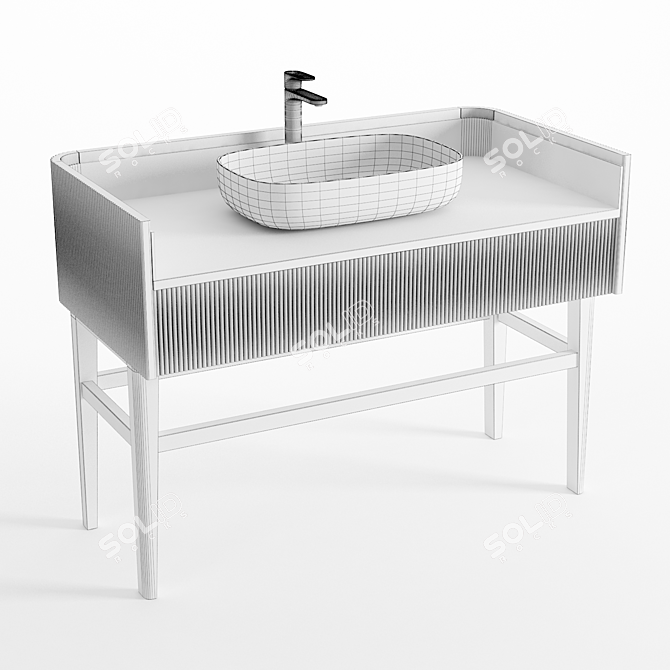 Briotti 2020 Bathroom Washbasin Cabinet 3D model image 4