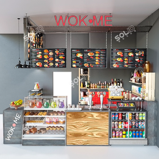 CafeShop Model with Corona Renderer 3D model image 2