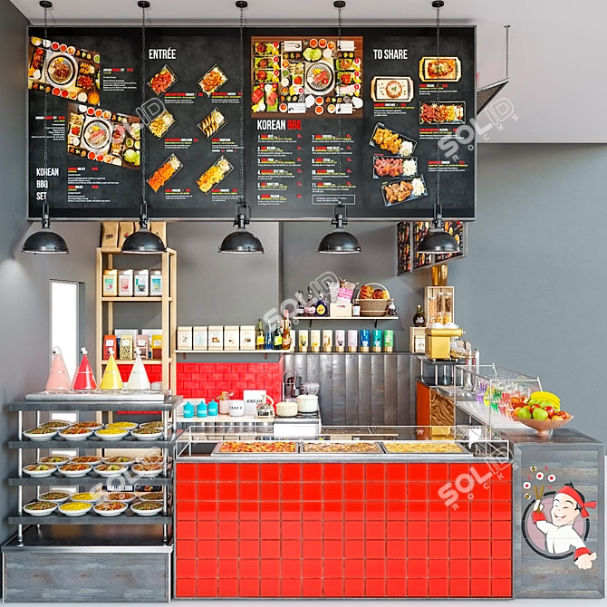 CafeShop Model with Corona Renderer 3D model image 4