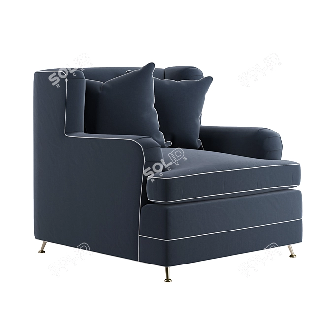 Title: Elegant Tosconova River Armchair 3D model image 1