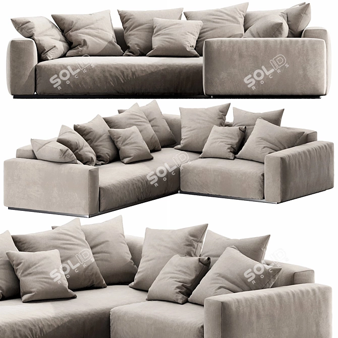 Sleek Flexform Lario Sofa 3D model image 1