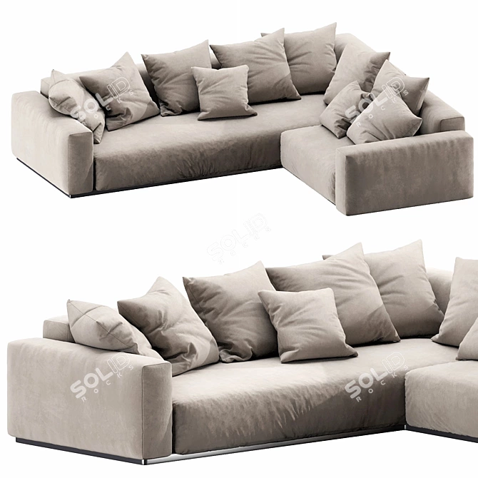 Sleek Flexform Lario Sofa 3D model image 4