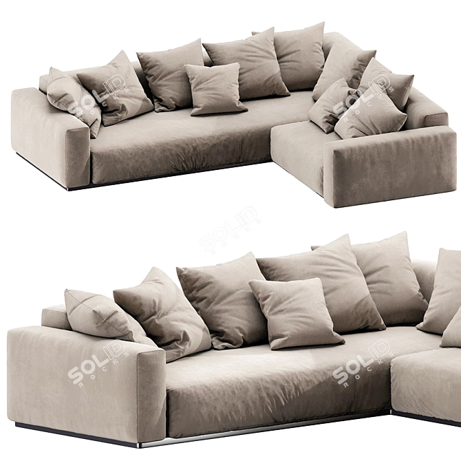 Sleek Flexform Lario Sofa 3D model image 8