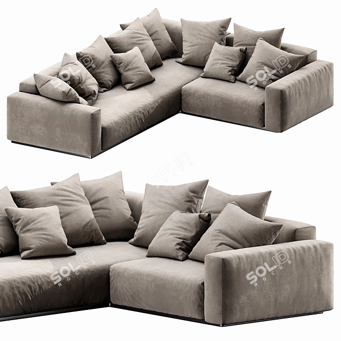 Sleek Flexform Lario Sofa 3D model image 11