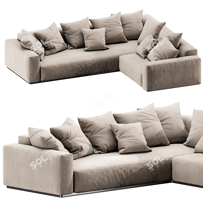 Sleek Flexform Lario Sofa 3D model image 12