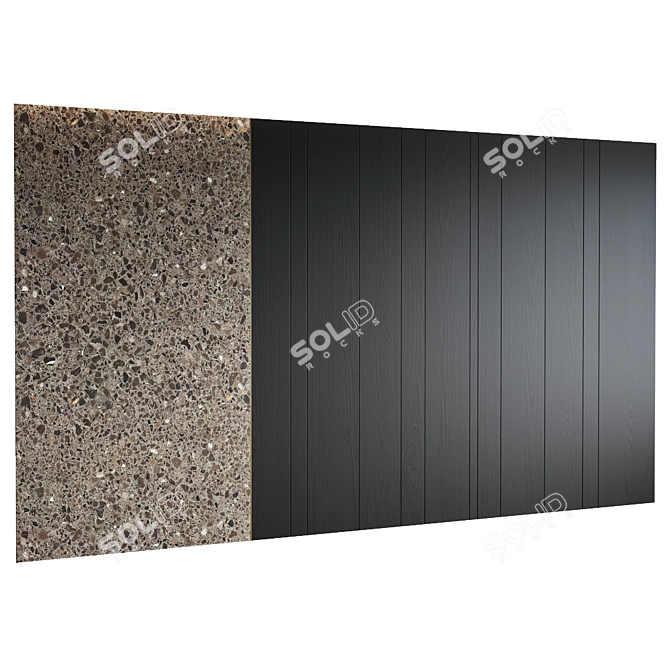 Elegant Wall Panel Design 3D model image 2