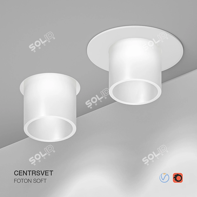 Foton Soft LED Spotlight 3D model image 2