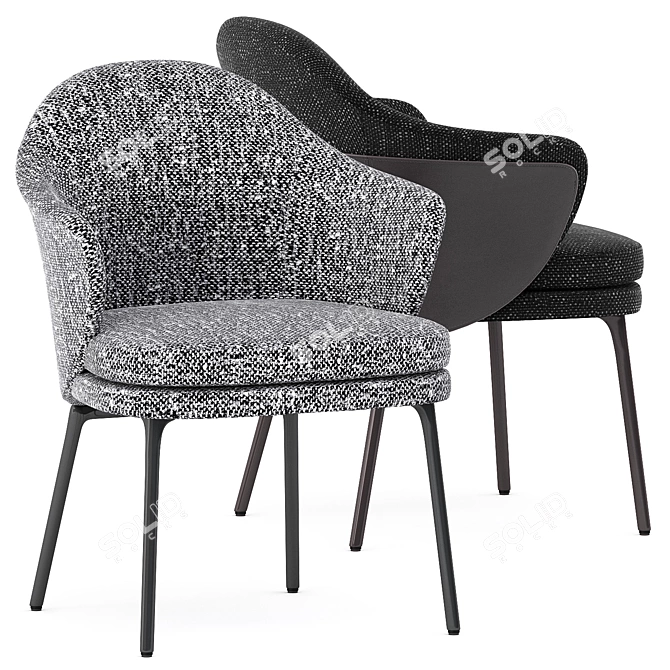 ANGIE CHAIR: Sleek Elegance for Your Space 3D model image 2