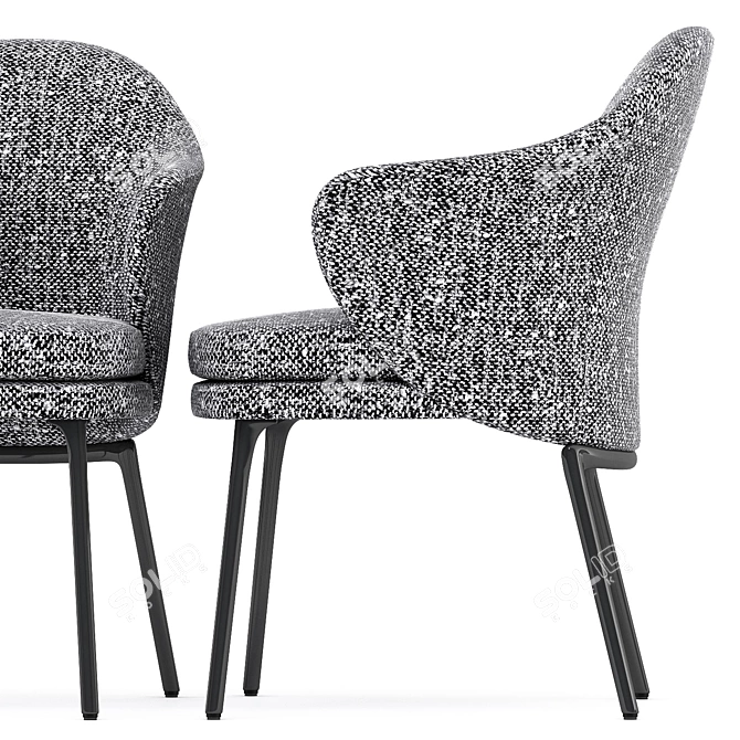 ANGIE CHAIR: Sleek Elegance for Your Space 3D model image 3