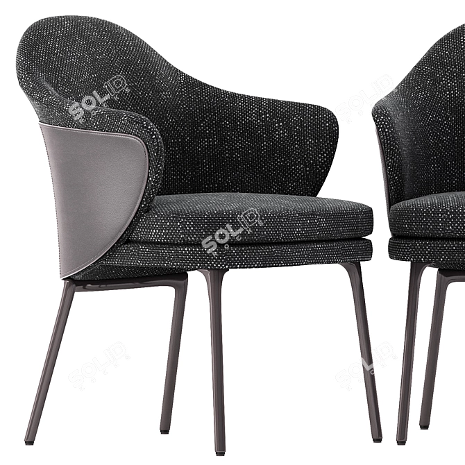 ANGIE CHAIR: Sleek Elegance for Your Space 3D model image 4