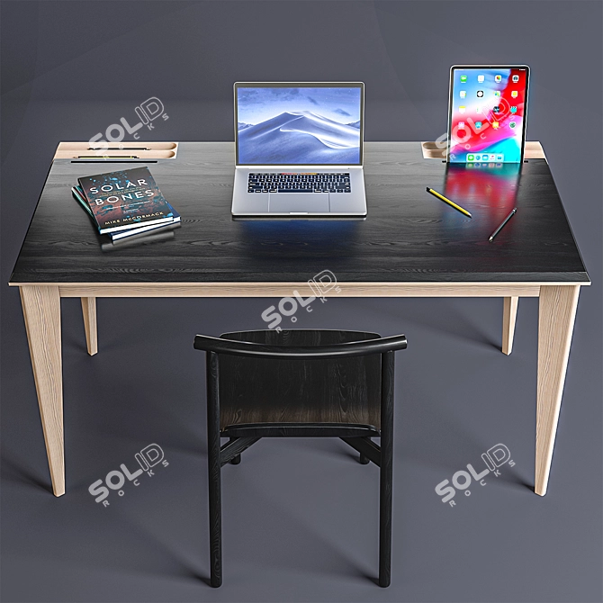 Modern Work Table for Efficient Workflow 3D model image 2