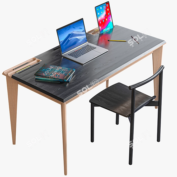 Modern Work Table for Efficient Workflow 3D model image 5