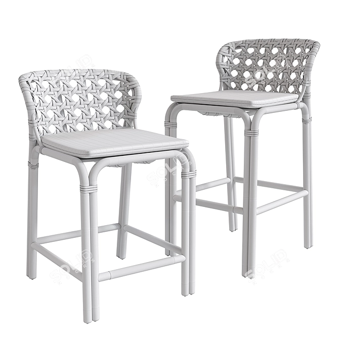 McGuire Exalt Stools: Versatile and Stylish 3D model image 7