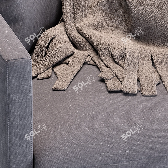 Rolled Cushion Luxury Chair 3D model image 3
