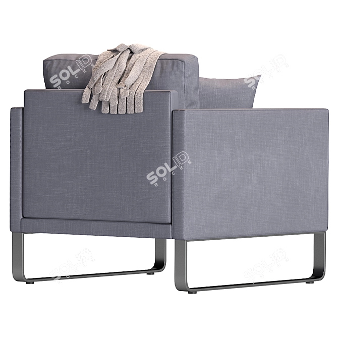 Rolled Cushion Luxury Chair 3D model image 4