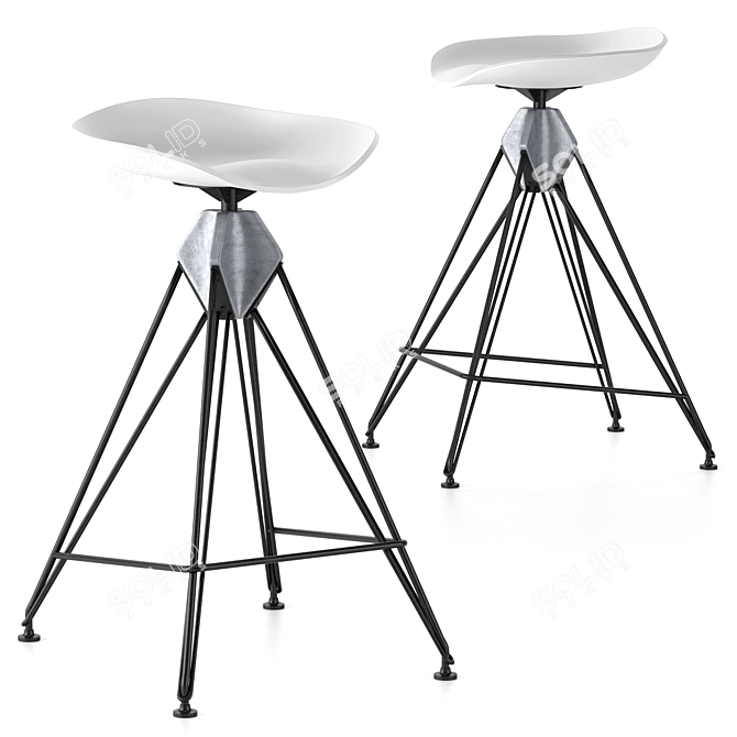 District Eight Kahn Bar Stool 3D model image 1