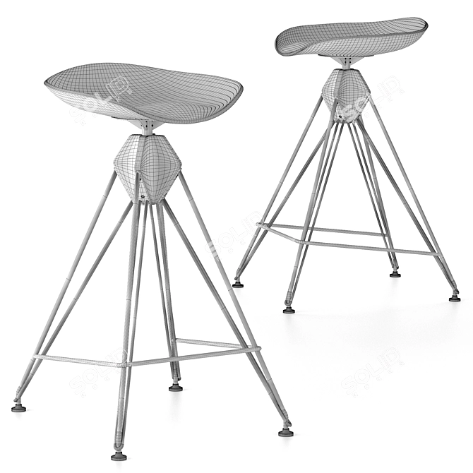 District Eight Kahn Bar Stool 3D model image 2