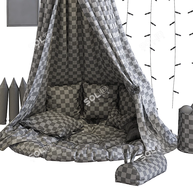 Dreamy Kids Canopy with Decor 3D model image 5