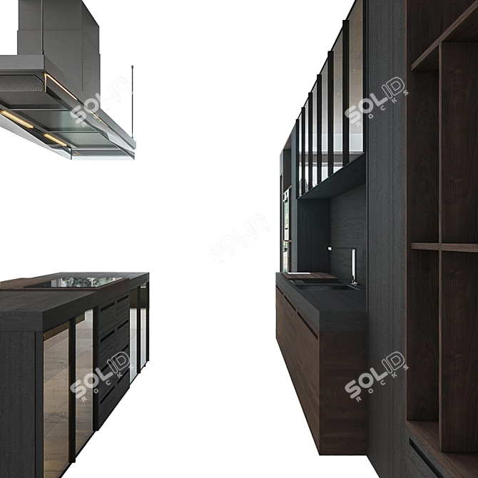 Stylish 51 Kitchen Design 3D model image 3