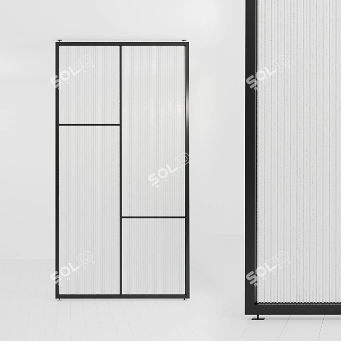 Versatile Glass Partition: Customizable Design 3D model image 1