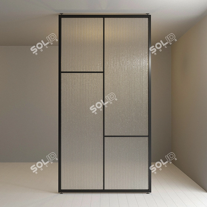 Versatile Glass Partition: Customizable Design 3D model image 2