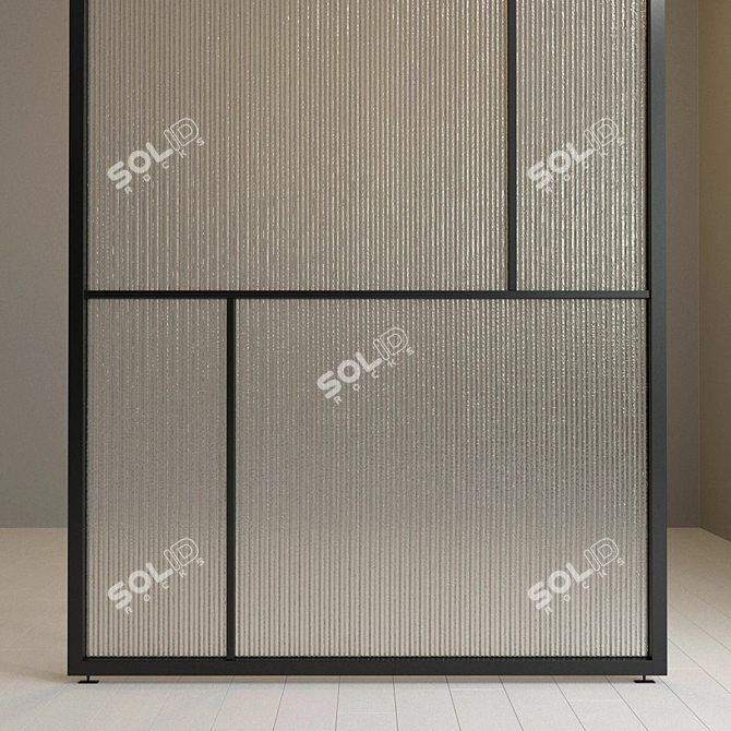 Versatile Glass Partition - Customizable Design 3D model image 3