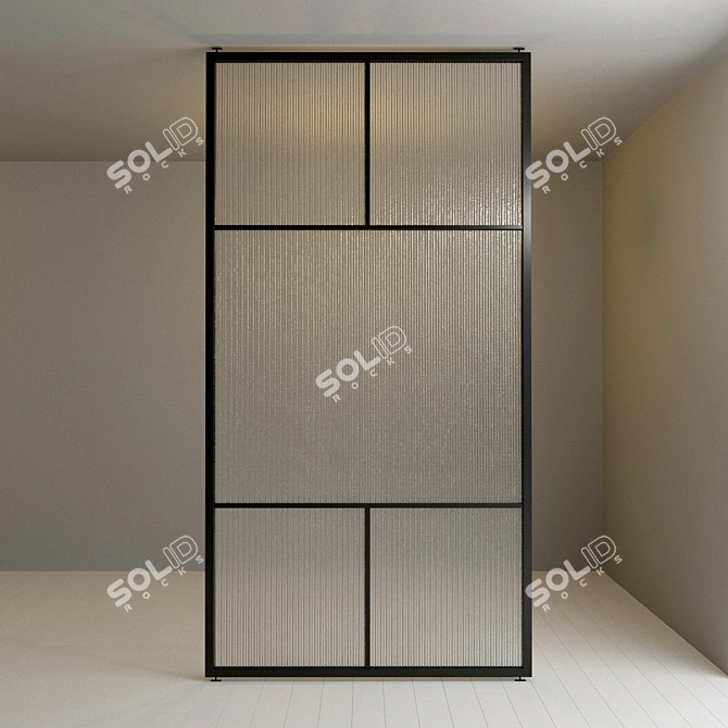 Modern Glass Partition 64 3D model image 2