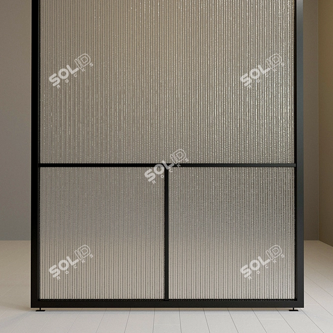 Modern Glass Partition 64 3D model image 3