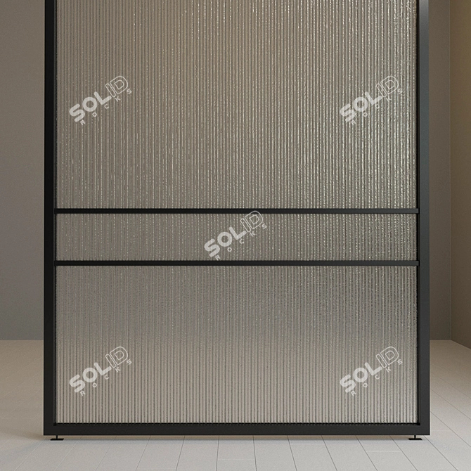 Flexible Glass Partition Door | Customizable Design 3D model image 3