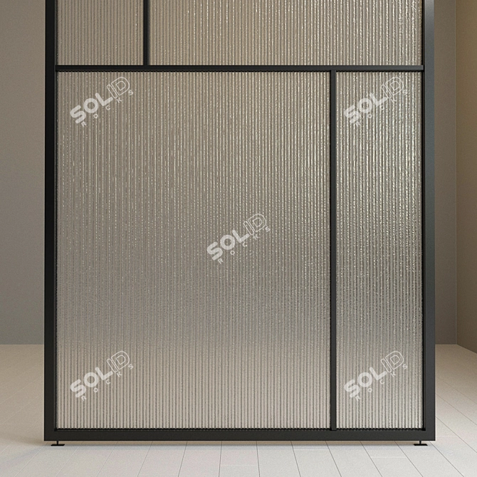 Versatile Glass Partition: Standalone or Pivot Door 3D model image 3