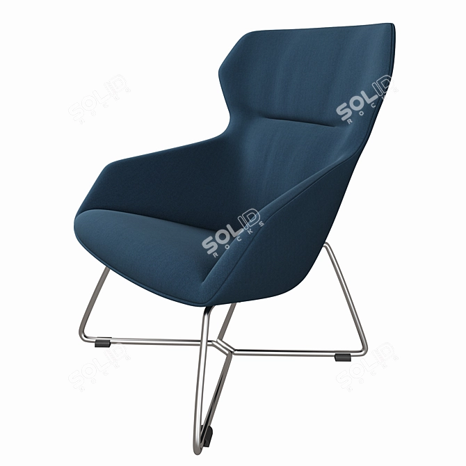 Italian Comfort: Ray Lounge Seating 3D model image 1