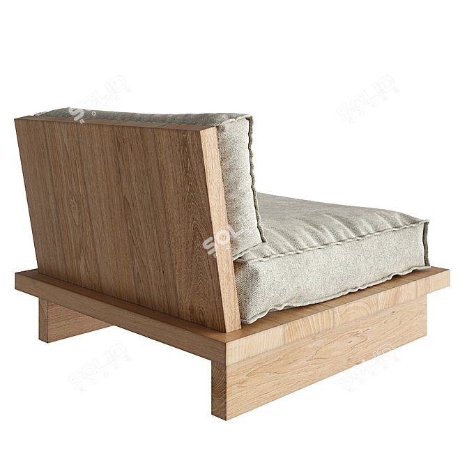 Elegant Conrad Sofa Chair 3D model image 2