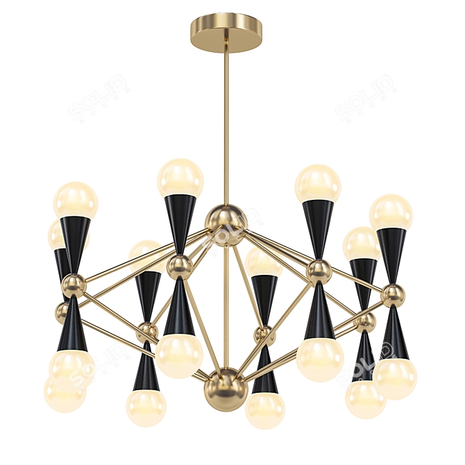 CARACAS Chandeliert: Modern Art Deco Chandelier 3D model image 1