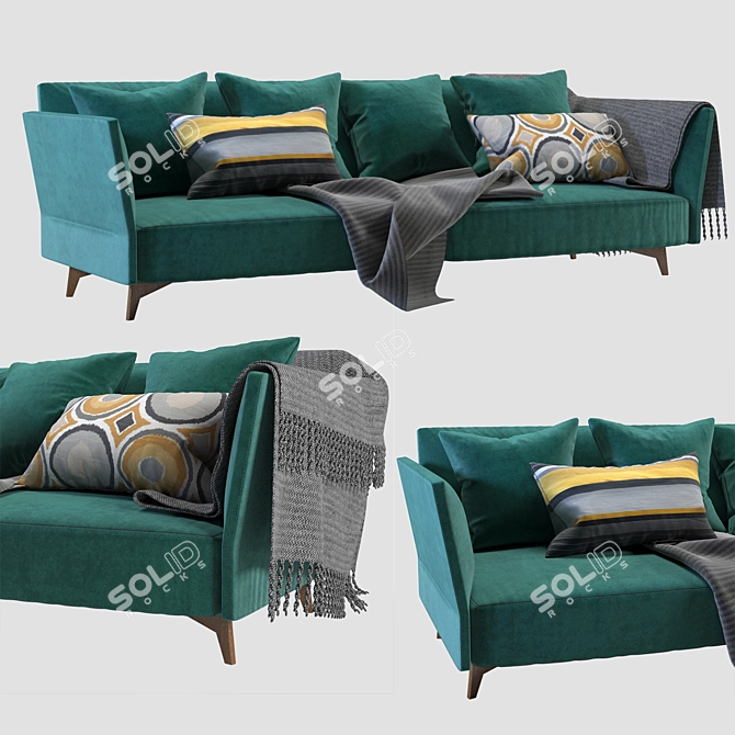 Elegant Germyn Sofa: Stylish Comfort 3D model image 1