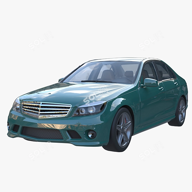 Turbo Sedan: High-Performance Luxury Car 3D model image 2