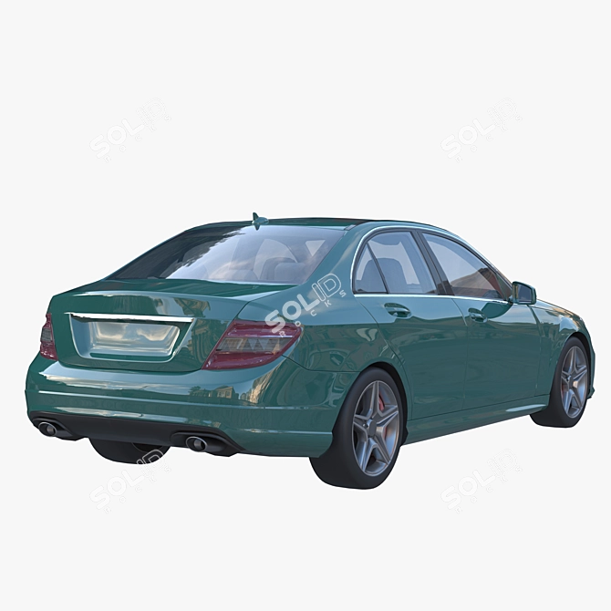 Turbo Sedan: High-Performance Luxury Car 3D model image 3
