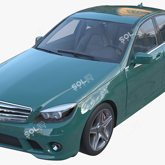 Turbo Sedan: High-Performance Luxury Car 3D model image 4