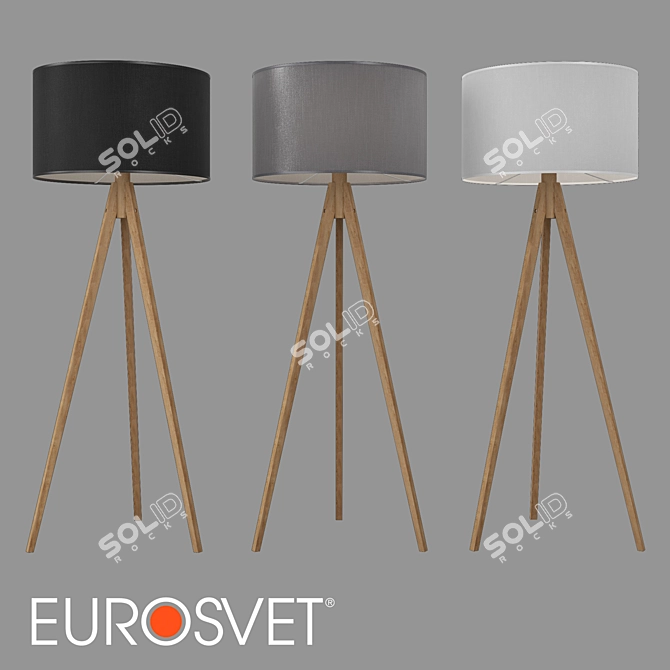 Treviso Floor Lamp: Modern Design, Wood & Metal Construction 3D model image 1