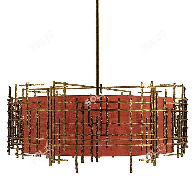 Oceanic Harmony: Mondrian Chandelier 3D model image 2