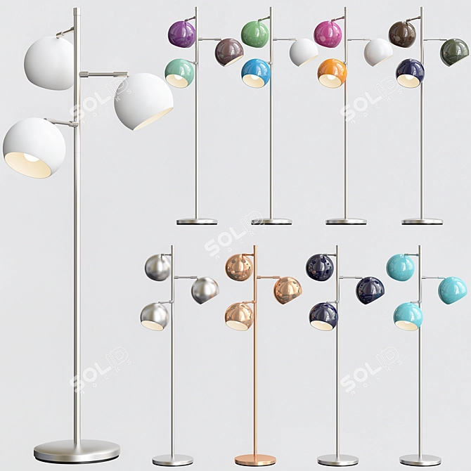 Modern Spotlight Floor Lamp 3D model image 1